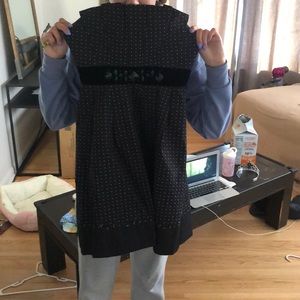 BCBG Strapless Black Polka Dot Dress